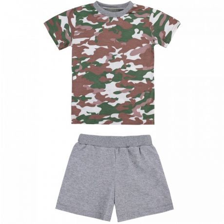 Комплекты детской одежды Babycollection Комплект одежды для мальчика Камуфляж (футболка, шорты)