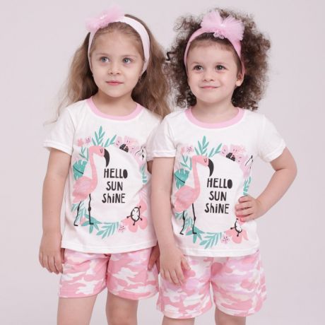Комплекты детской одежды Babycollection Костюм для девочки Фламинго