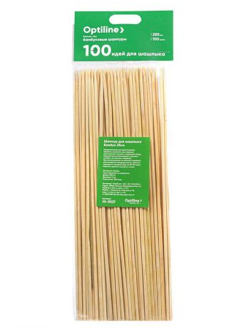Шампуры бамбуковые OptiLine 25cm 100шт 10-3027