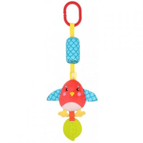 Подвесные игрушки Жирафики с колокольчиком и силиконовым прорезывателем Птичка