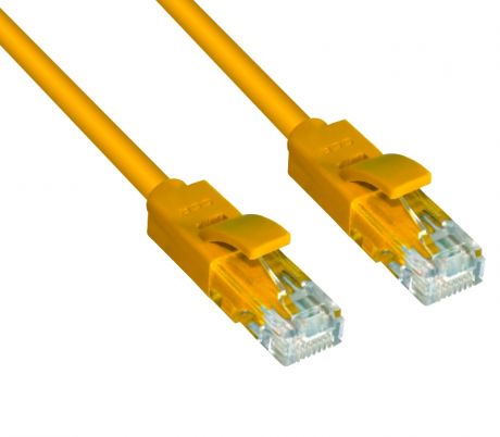 Сетевой кабель GCR UTP 24AWG cat.5e RJ45 T568B 3m Yellow GCR-LNC02-3.0m