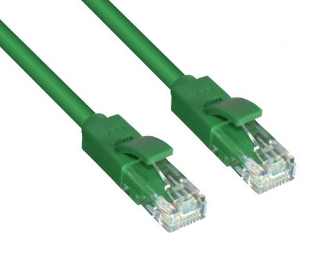 Сетевой кабель GCR UTP 24AWG cat.5e RJ45 T568B 40m Green GCR-LNC05-40.0m