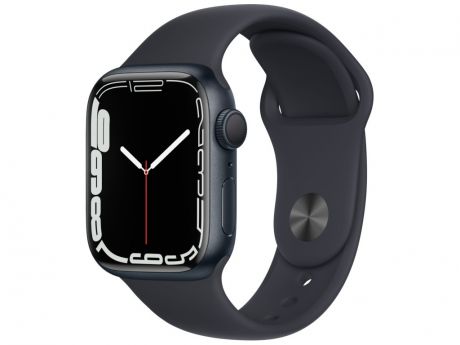 Умные часы APPLE Watch Series 7 41mm Midnight Aluminium Case with Midnight Sport Band MKMX3RU/A