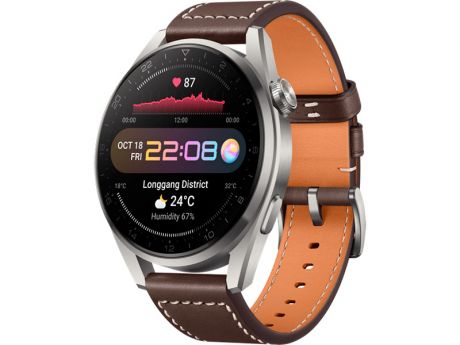 Умные часы Huawei Watch 3 Pro Galileo-L40E GGLL-AL01 Titan Grey-Brown Leather Strap 55026811 Выгодный набор + серт. 200Р!!!