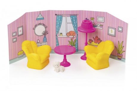 Кукольные домики и мебель Огонек Комната отдыха с интерьером