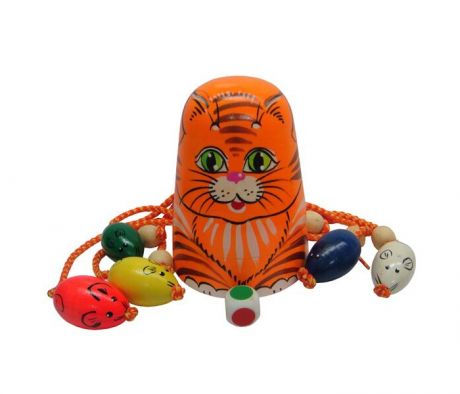 Деревянные игрушки RNToys Игра Кошки-мышки Рыжая кошка