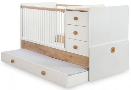 Кроватки-трансформеры Cilek Natura Baby с выдвижным спальным местом 131х80/177х80 см