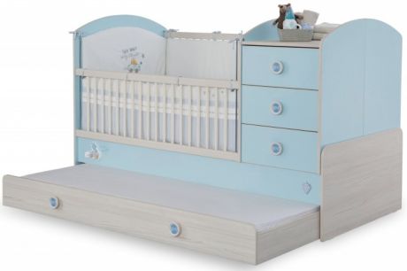 Кроватки-трансформеры Cilek Baby Boy с выдвижным спальным местом 130х80/180х80 см