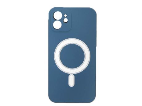 Чехол Luazon для APPLE iPhone 12 MagSafe Silicone Dark Blue 6852577