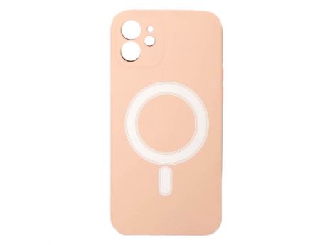 Чехол Luazon для APPLE iPhone 12 MagSafe Silicone Pink 6852585
