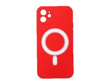 Чехол Luazon для APPLE iPhone 12 MagSafe Silicone Red 6852581