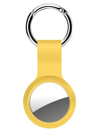 Брелок Deppa для APPLE AirTag с кольцом для ключей Silicone Yellow 47211