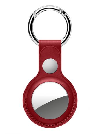 Брелок Deppa для APPLE AirTag с кольцом для ключей PU Red 47220