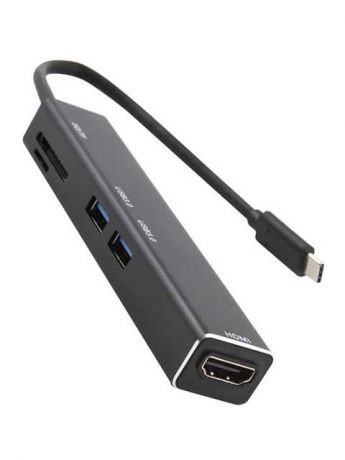 Аксессуар Адаптер Barn&Hollis Multiport Type-C 5 in 1 для APPLE MacBook Black УТ000022789