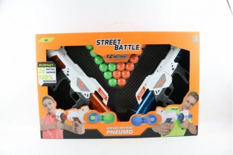Игрушечное оружие 1 Toy Игрушечное оружие Street Battle с мягкими шариками 20 шт.