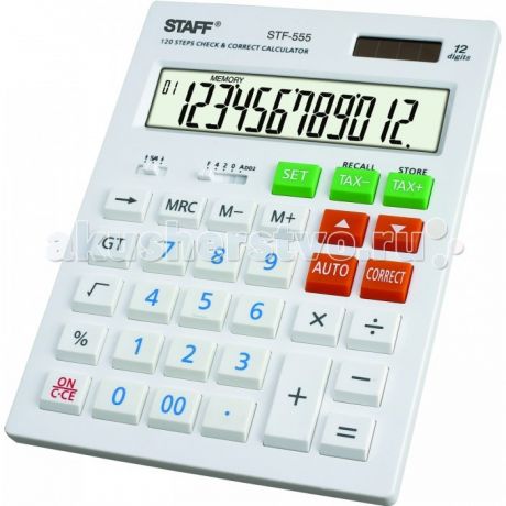 Канцелярия Staff Калькулятор настольный STF-555-WHITE