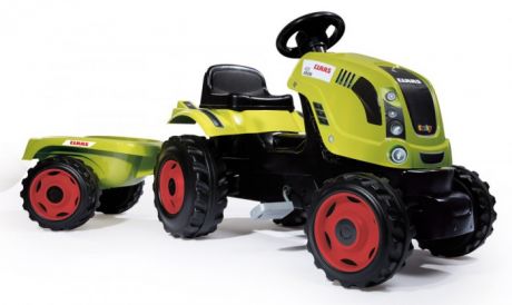 Педальные машины Smoby Трактор педальный XL с прицепом Claas