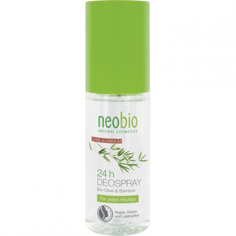Косметика для мамы Neobio Дезодорант спрей 24 часа с био-оливой и бамбуком 100 мл
