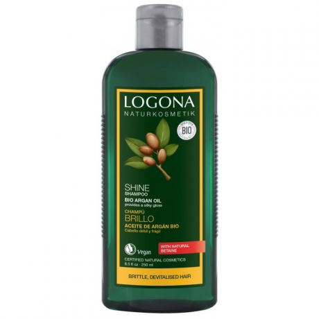 Косметика для мамы Logona Шампунь для восстановления  блеска волос с Био-Аргановым маслом 250 мл