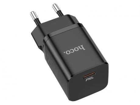 Зарядное устройство Hoco N19 1xUSB-C 3.0A PD 25W + QC3.0 Black