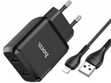 Зарядное устройство Hoco N7 Speedy 2xUSB + Cable Lightning Black