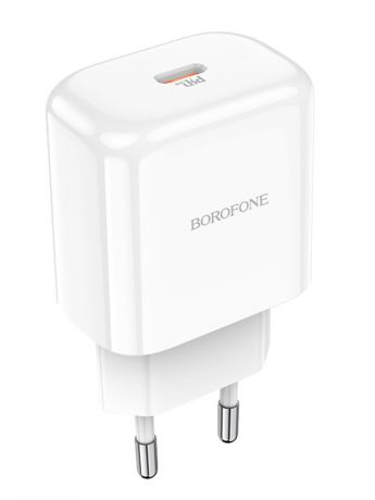Зарядное устройство Borofone BN3 Premium 1xUSB-C PD 20W 3A White 6931474748065