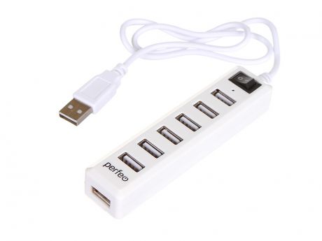 Хаб USB Perfeo PF-H034 7 Ports White PF_C3226