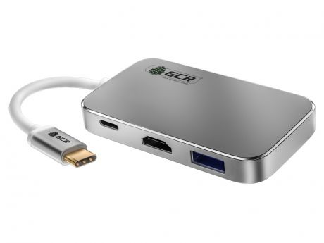 Адаптер GCR Type-C - HDMI + Type-C + USB 3.0 GCR-CHC3USB