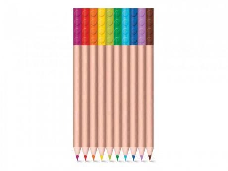 Карандаши, восковые мелки, пастель Lego Набор цветных карандашей с насадкой в форме кирпичика 12 шт.