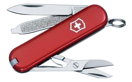 Нож-брелок SD 58мм 7 функций (красный)