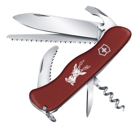 Нож перочинный Hunter 111мм 12 функций (красный)