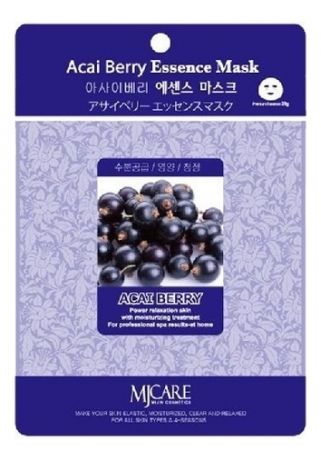 Маска тканевая с экстрактом ягод асаи MJ Care Acai Berry Essence Mask 23г