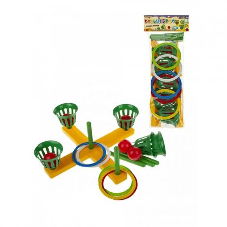 Спортивный инвентарь Colorplast Кольцеброс с кольцами и мячиками (22 предмета)