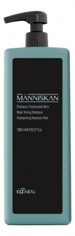 Черный тонирующий шампунь для волос Manniskan Black Toning Shampoo: Шампунь 1000мл