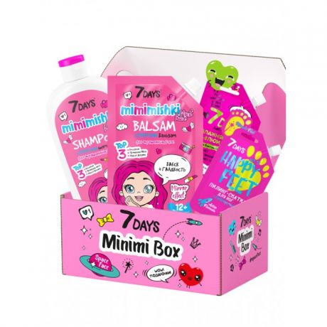 Косметика для мамы 7Days Подарочный набор средств по уходу за кожей лица и тела и волос minimi box №101