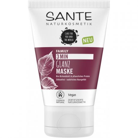 Косметика для мамы Sante Sante Экспресс-маска для блеска волос с био-берёзой и растительными протеинами