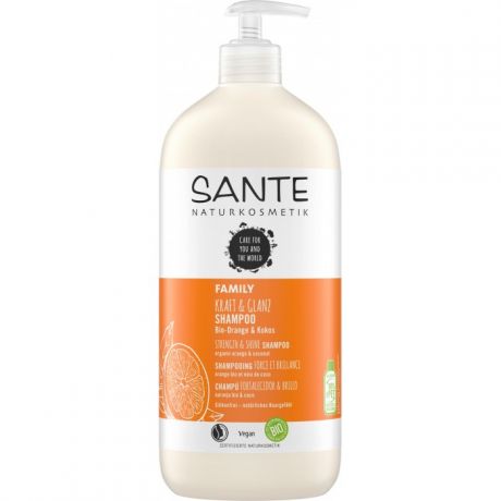 Косметика для мамы Sante Family Шампунь для укрепления и блеска волос с био-апельсином и кокосом 950 мл
