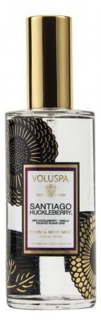 Ароматический спрей для дома и тела Santiago Huckleberry 100мл (черника и ваниль)
