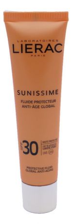 Солнцезащитный тонизирующий флюид для лица и зоны декольте Sunissime Fluide Protecteur Anti-Age Global SPF30 40мл