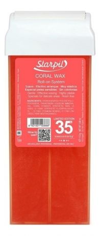 Воск в картридже с коралловой пудрой Coral Wax Roll-On 110г (средней плотности)