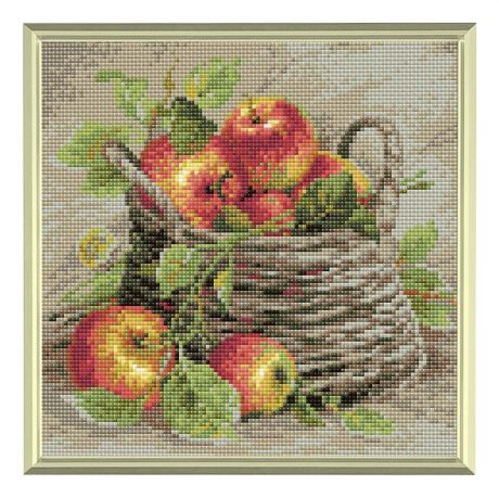 Алмазная мозаика "Спелые яблоки" (27х27см)