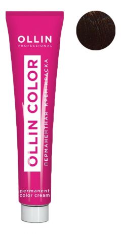 Перманентная крем-краска для волос с экстрактом подсолнечника и шелка Ollin Color 100мл: 4/0 Шатен