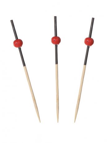 Пика бамбуковая OptiLine Красная Жемчужина 7.5cm 100шт 10-1118