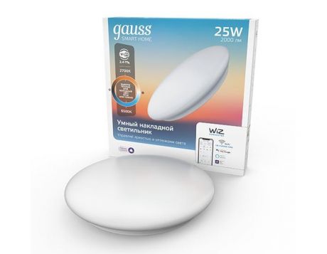 Светильники Gauss Светодиодный стационарный Smart Home CCT+DIM 25 Вт