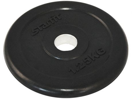 Диск обрезиненный Starfit Core BB-202 d-26mm 1.25kg Black УТ-00018804