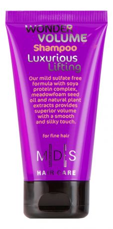 Шампунь бессульфатный для волос MDS Hair Care Wonder Volume Shampoo Luxurious Lifting: Шампунь 75мл