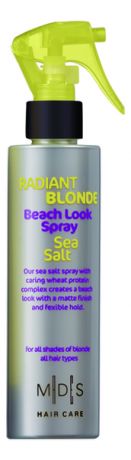 Спрей для эффекта мокрых волос MDS Hair Care Radiant Blonde Beach Look Spray Sea Salt 200мл