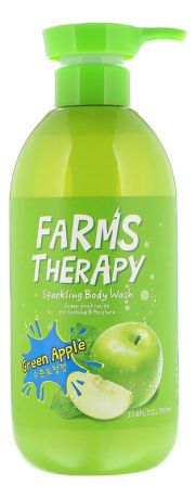 Гель для душа с экстрактом зеленого яблока Farms Therapy Sparkling Body Wash Green Apple 700мл