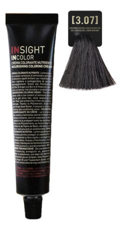 Крем-краска для волос с фитокератином Incolor Crema Colorante 100мл: 3.07 Ледяной шоколадный темно-коричневый
