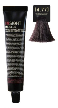 Крем-краска для волос с фитокератином Incolor Crema Colorante 100мл: 4.77 Фиолетовый интенсивный коричневый